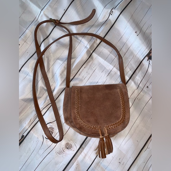 Lucky Brand Mini Saddlebag 100% Leather - Picture 3 of 16